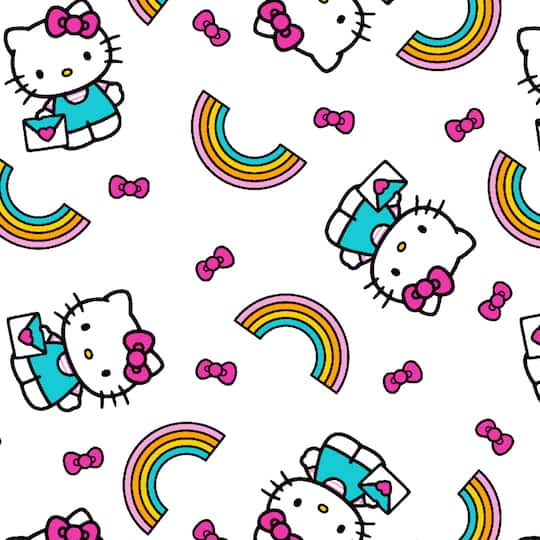 Hello Kitty&#xAE; Rainbow Toss Cotton Fabric